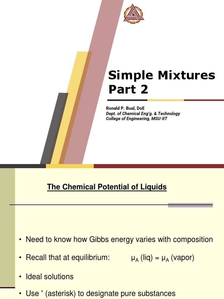 Physical Chemistry For Engineers 2-Topic 2 - Part 2 | PDF | Chemistry ...