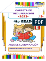 Carpeta Recuperacion 4° A 2023 Area de Comunicación