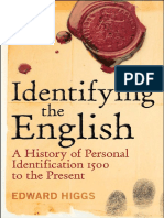 Identifying The English A History of Personal Identification 1500 To The Present (Edward Higgs)