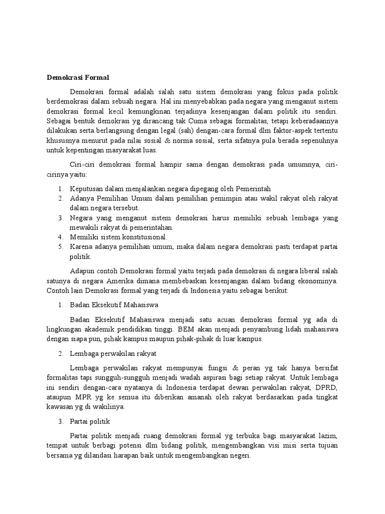 Demokrasi Formal PDF