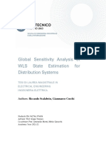 Global Sensitivity Analysis of WLS State Estimation For Distribution Systems