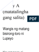 Hanay A (Matatalingha Gang Salita)