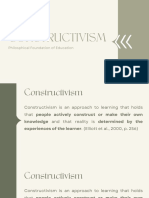 Constructivism: Philosphical Foundation of Education