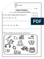 Atividades de alfabetização