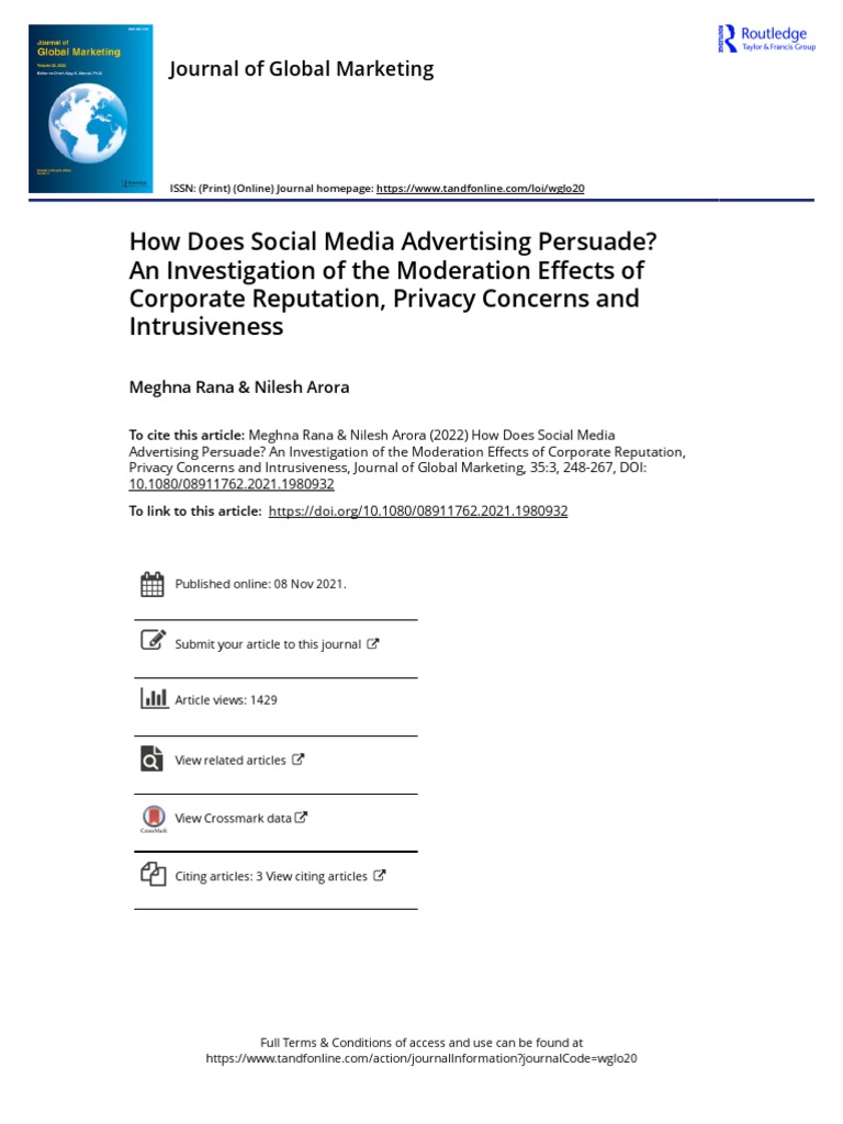 How Does Social Media Advertising Persuade An Investigation of The ...