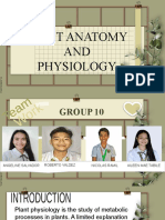 Plant Anatomy and Physiology