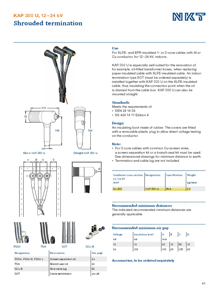 KAP 12-24 KV 300 ENACC MVACC DS EN | PDF | Insulator (Electricity ...