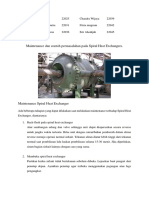 Cara Maintenance Dan Contoh Permasalahan Yang Terjadi Pada Spiral Heat Exchangers PDF