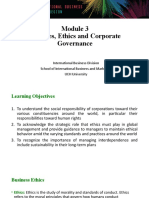 Module 3 Cultures, Ethics and Corporate Governance