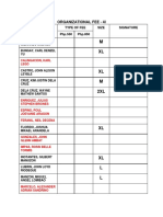 4I Org Shirt Collection List