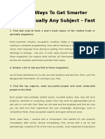 The 7 Ways To Get Smarter About Virtually Any Subject - Fast