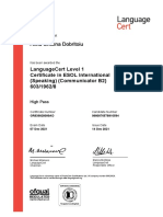 Alina Cristina Dobritoiu: Languagecert Level 1 Certificate in Esol International (Speaking) (Communicator B2) 603/1962/8