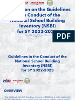 (PRESENTATION) Orientation On The Guidelines in The Conduct of NSBI SY 2022-2023 PDF