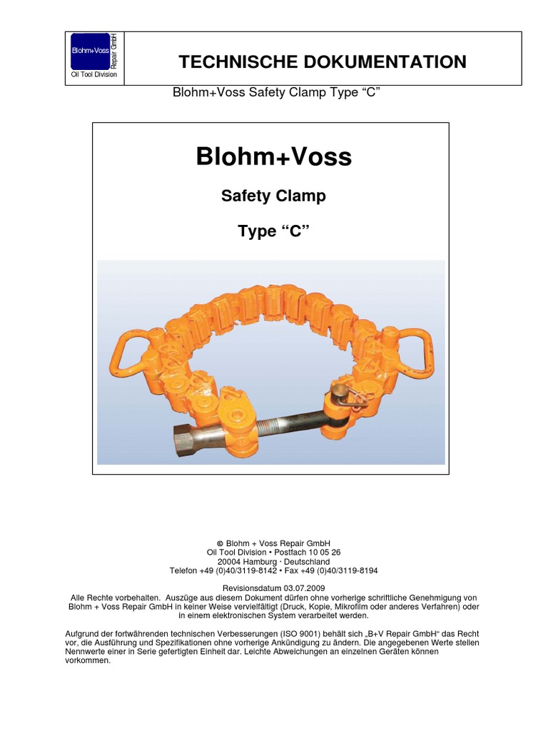 B+V Manual Safety Clamp Type C REV 003JUL2009 PDF PDF Screw