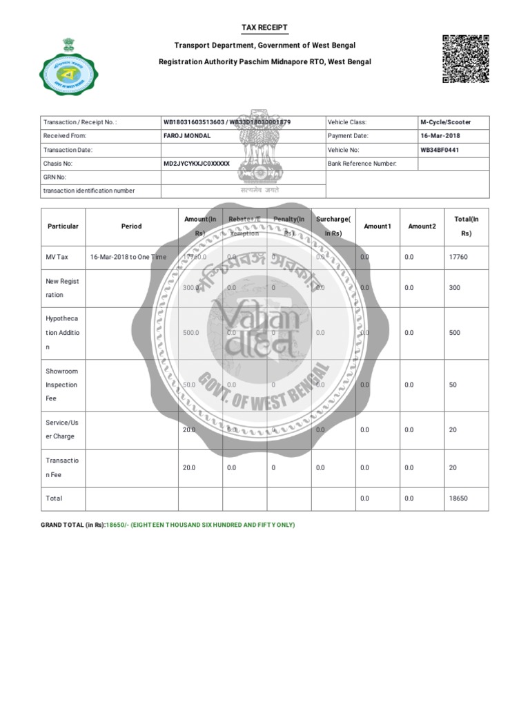 Rto Tax On Bike In Mp