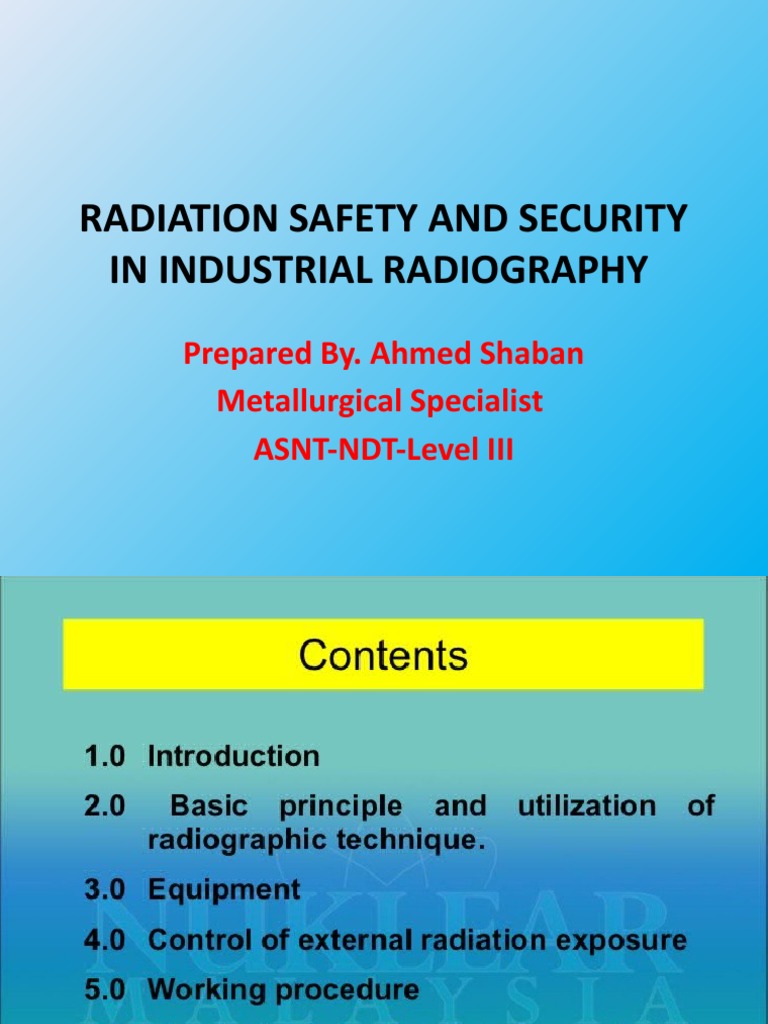 Radiation Safety and Security in Industrial Radiography PDF