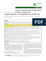 Randomized Placebo-Controlled Trial of High-Dose Prenatal Third-Trimester Vitamin D3 Supplementation in Bangladesh: The Avidd Trial