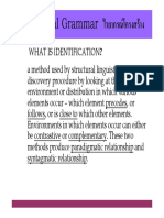 Structural Grammar Identification Methods