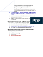 Balance Sheet Date Is Based On The Difference Between The Spot Rate and The Forward at That Date