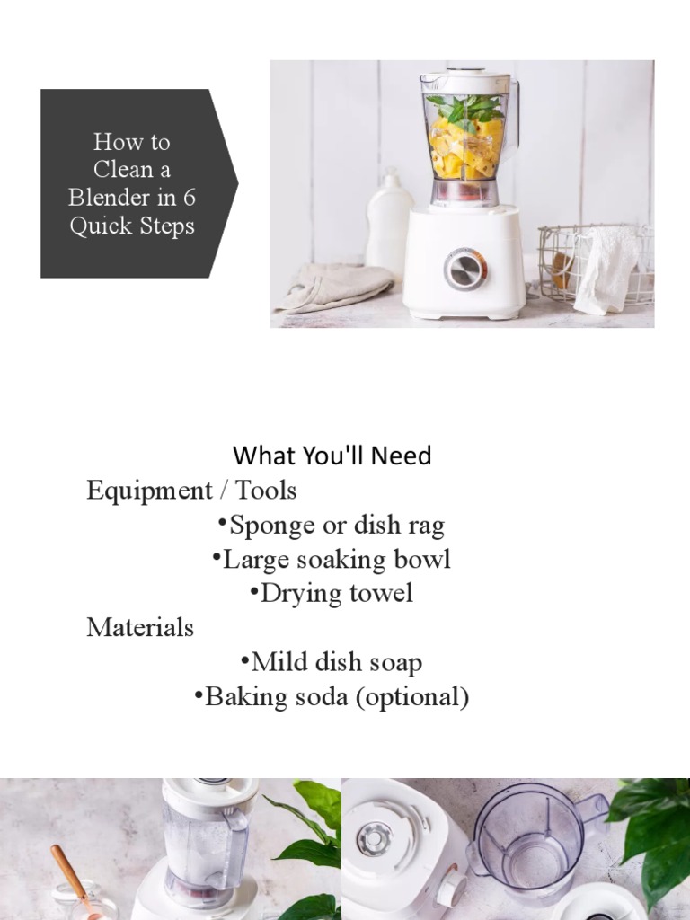 How To Clean The Blender | PDF | Cooking, Food & Wine