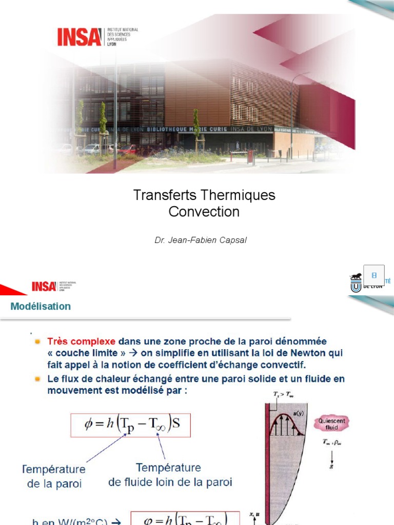 Convection et Transferts Thermiques PDF Convection Couche limite — free download