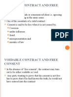 Essentials of a Voidable Contract and Free Consent