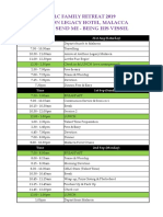 2019 GSLC Family Retreat Agenda