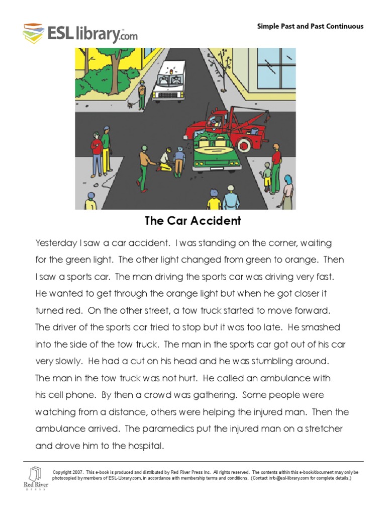 Silo - Tips - The Car Accident Simple Past and Past Continuous | PDF