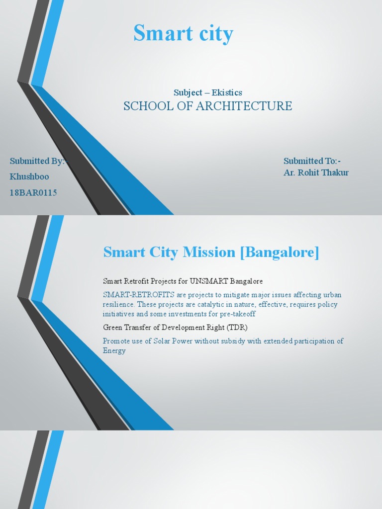 Bengaluru Smart City Mission Overview | PDF | Bangalore | Public Transport