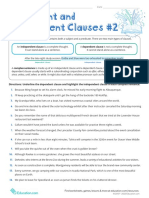 Dependent and Independent Clauses