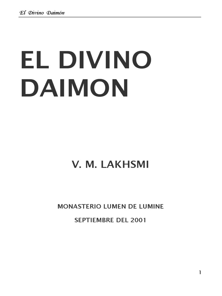 El Divino Daimón de V. M. Lakhsmi | PDF | Amor | Judas Iscariote