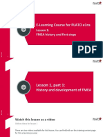 En PLATO E1ns E-Learning - Lesson 1 - FMEA History and First Steps