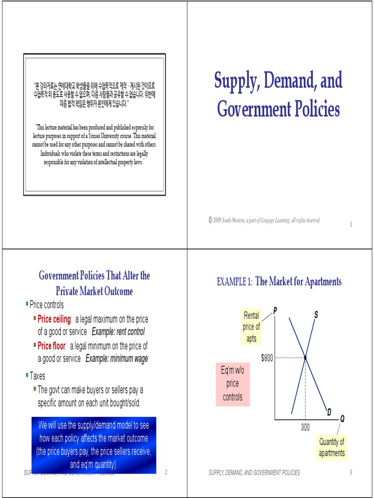 CH 6 (Supply, Demand, and Government Policies) | PDF | Tax Incidence