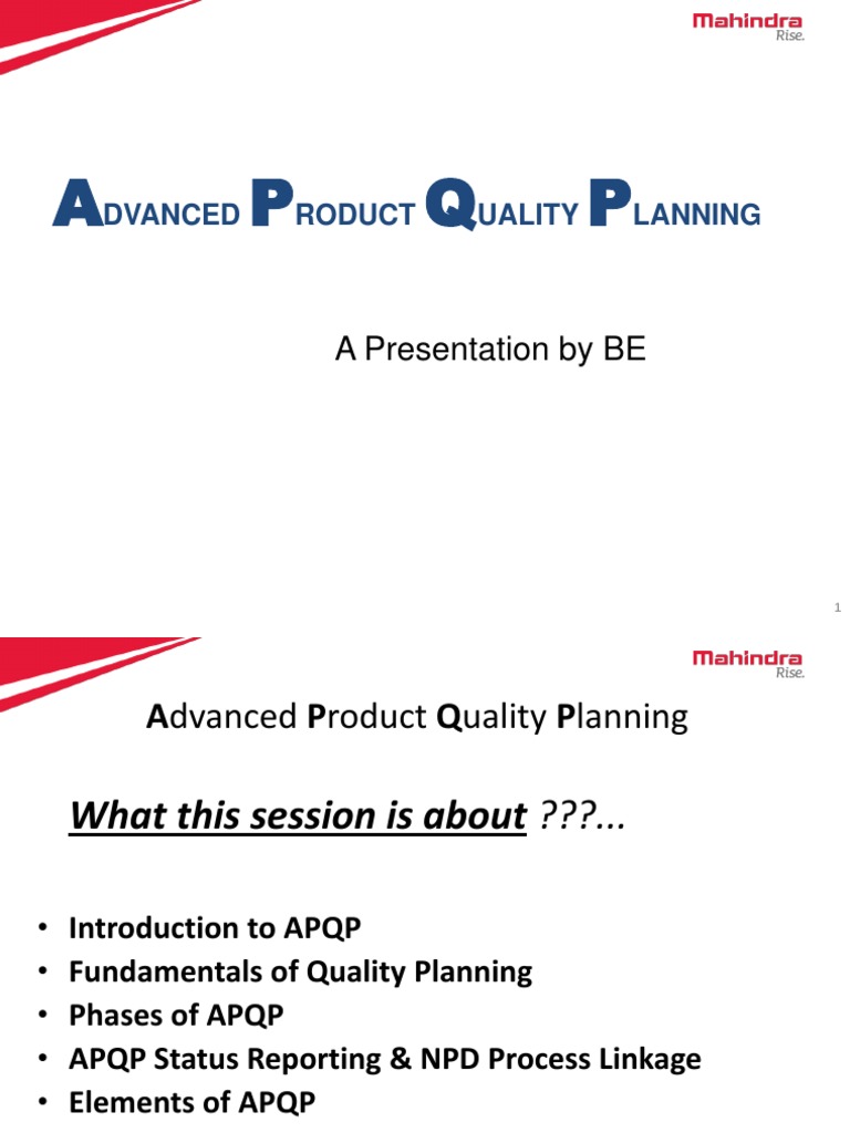APQP Overview and Phases Explained | PDF | Reliability Engineering ...