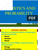 MEASURES OF CENTRAL TENDENCY AND DISPERSION