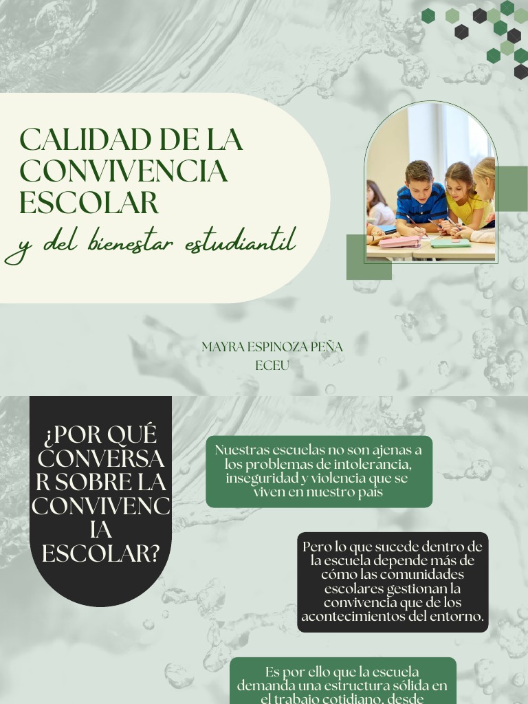 Calidad de La Convivencia Escolar PDF | PDF | Violencia | Salón de clases