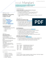 Deepak Manglani Resume PDF