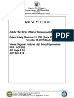 Activity Design - Career Guiadance Orientation