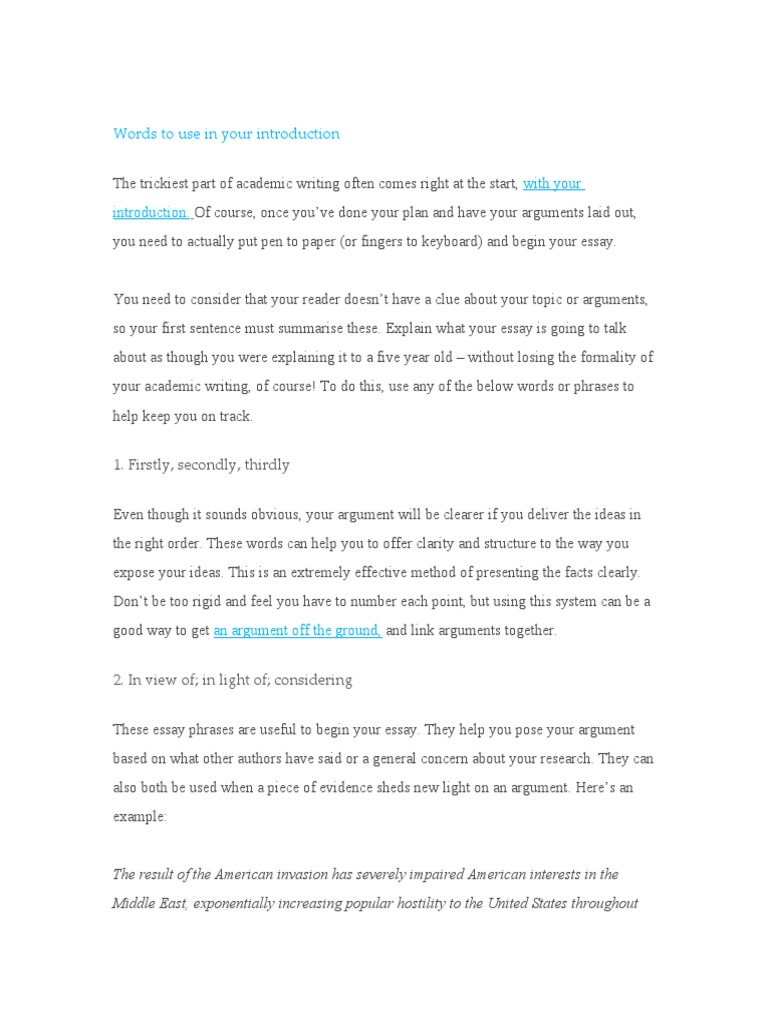 Academic Essay Introduction Tips | PDF | Essays | Argument