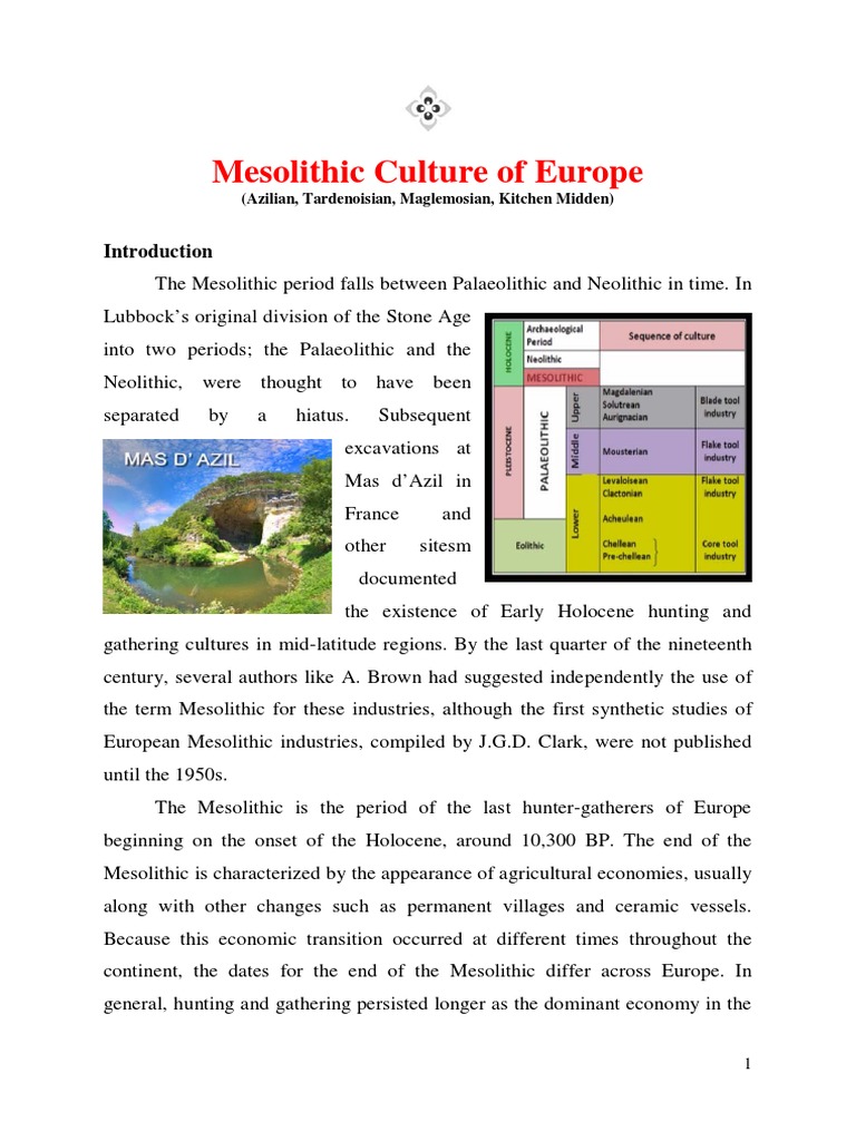 Mesolithic Europe | PDF | Archaeology | Stone Age