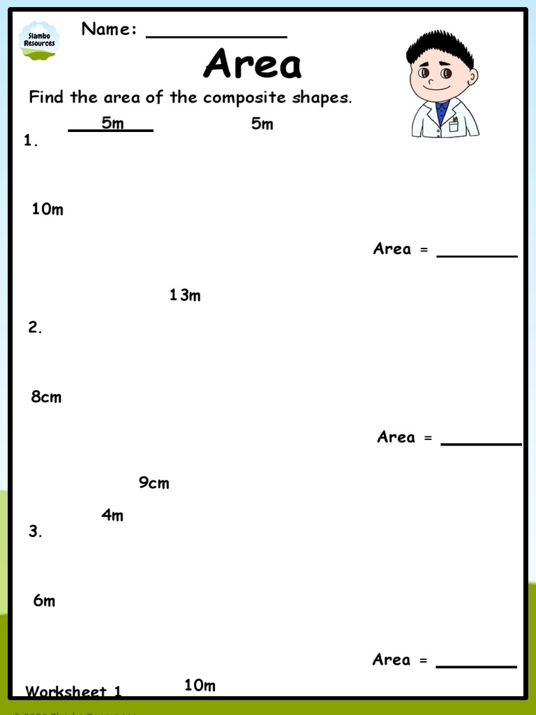 Grade 6 Area Worksheet 1 | PDF