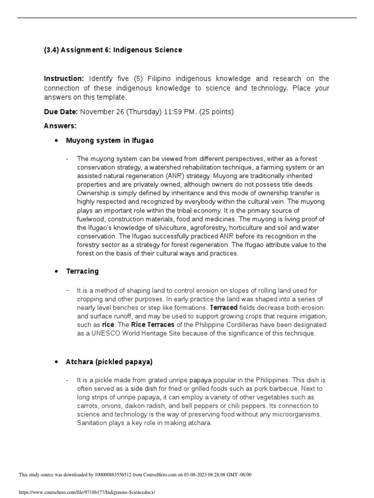 Indigenous science pdf food and drink agriculture