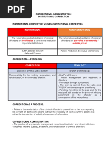 Institutional Correction Module