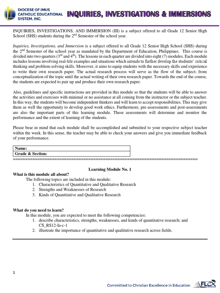 Module 1 Iii Final Pdf Pdf Qualitative Research Quantitative