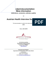 Austrian Health Interview Survey 2014: Standard Documentation