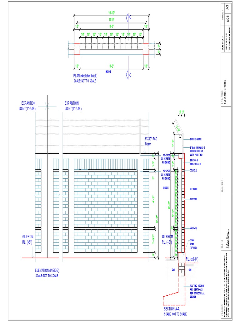 Proposed Boundary Wall Design Plan | PDF | Environmental Design ...