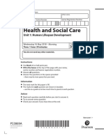 Health and Social Care: Unit 1: Human Lifespan Development
