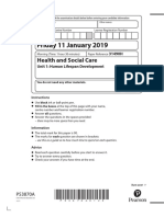 Friday 11 January 2019: Health and Social Care
