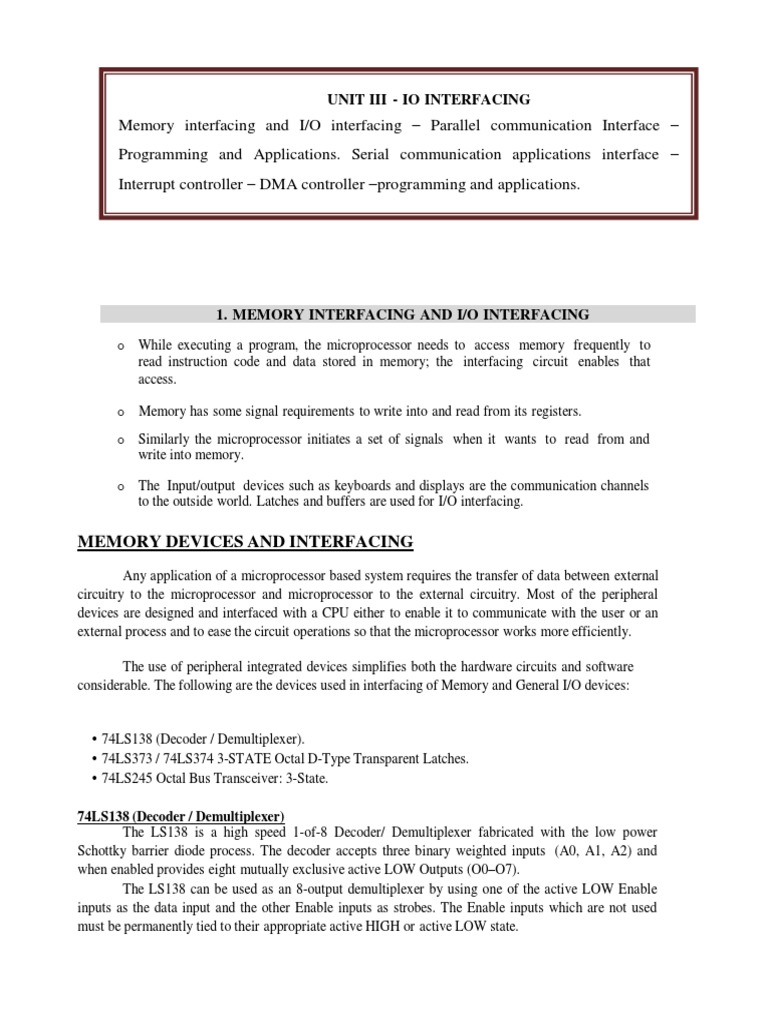 Unit 3 Notes PDF | PDF | Input/Output | Computer Data