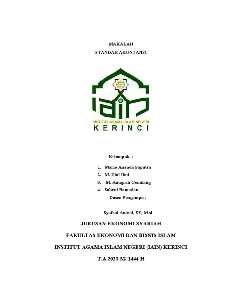 Standar Akuntansi Syariah | PDF